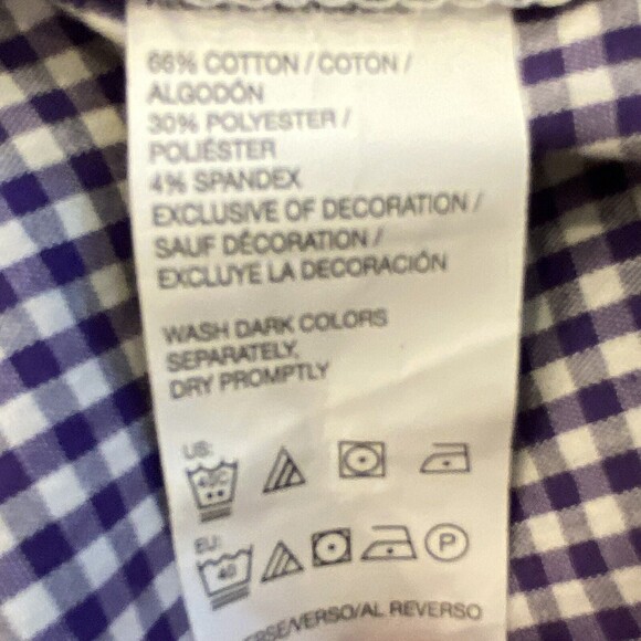 IZOD Men's BCheck Shirt Button Up LARGE Natural Stretch Long Sleeve NWOT - Picture 8 of 14